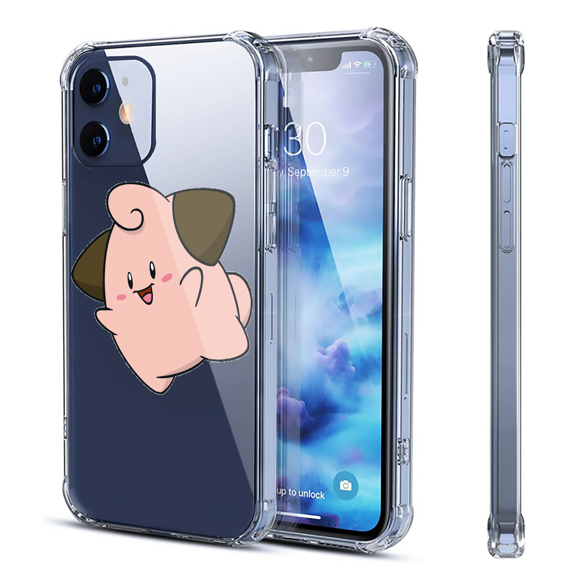 （画像用） ポケットモンスター Pokémon 【iPhone 12シリーズ対応】透明スマホケース（クリアソフトケース）
